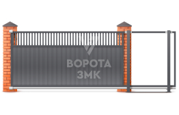 Откатные ворота Алютех алюминиевые 2000×2100 ЗМК-6866
