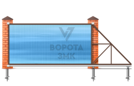 Откатные ворота механические 4500×2500 4,5 метра ЗМК-7918