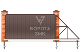 Автоматические откатные ворота 3000×2000 с установкой ЗМК-7492