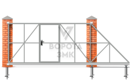 Откатные ворота каркас 2100×3000 ЗМК-7643