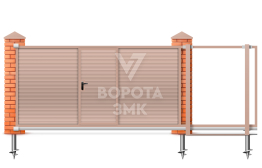 Откатные ворота Алютех Алюминиевые 2250×2800 ЗМК-9636