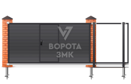 Откатные ворота для дачи под ключ 2250×2800 ЗМК-7322