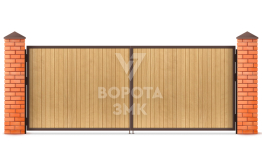 Ворота деревянные распашные 2500×3000 ЗМК-5253