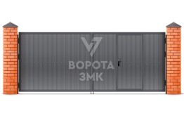 Распашные ворота из профлиста 2750×2750 ЗМК-5175