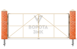 Металлические распашные ворота Дорхан 2000×2750 ЗМК-4714