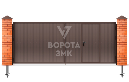 Дачные ворота распашные 2500×2500 ЗМК-5092